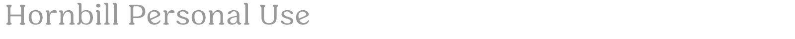 Hornbill font preview